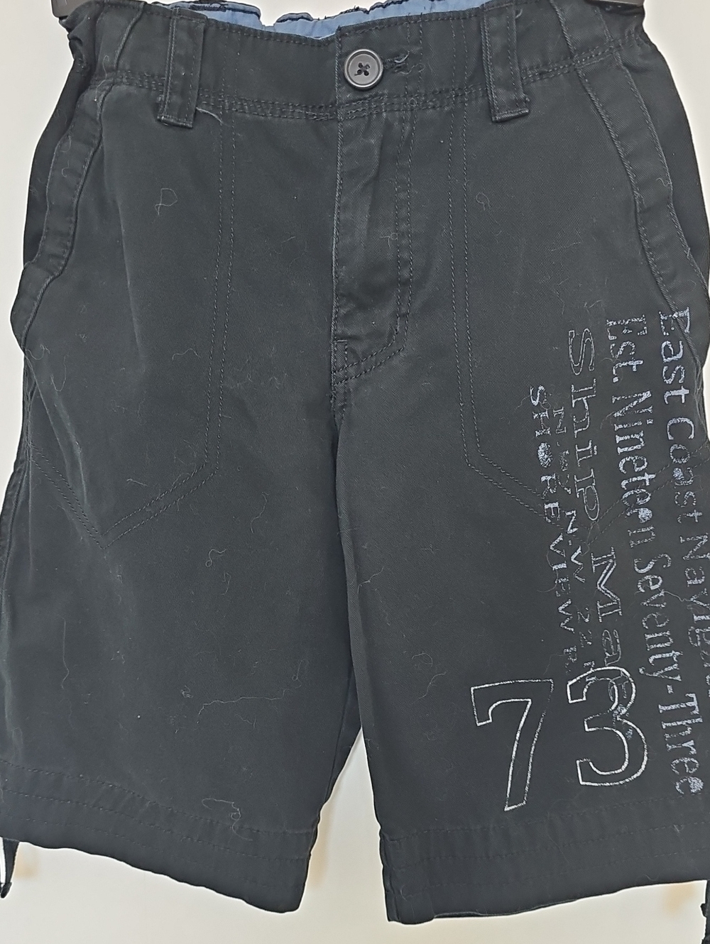 Cherokee Black Cargo Shorts with '73' Graphic Biys Sz 10